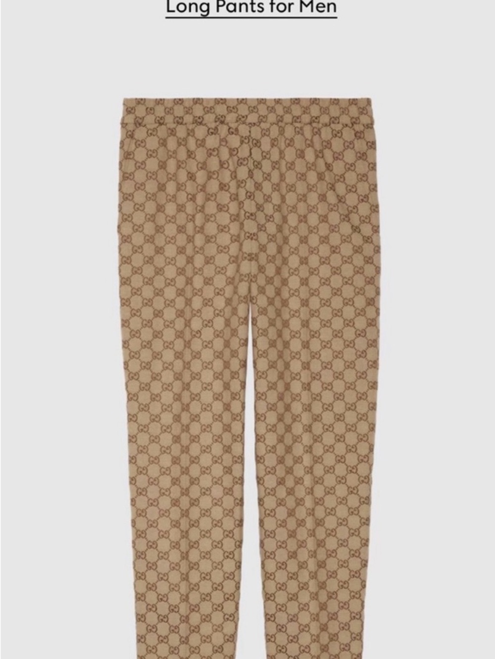 Gucci Beige and Brown GG Monogram Trousers
